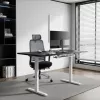 Regulējama augstuma galds up up B-57051PT/W-IA-ED22-60M — balta virsma, melnas kājas, augstuma regulēšana