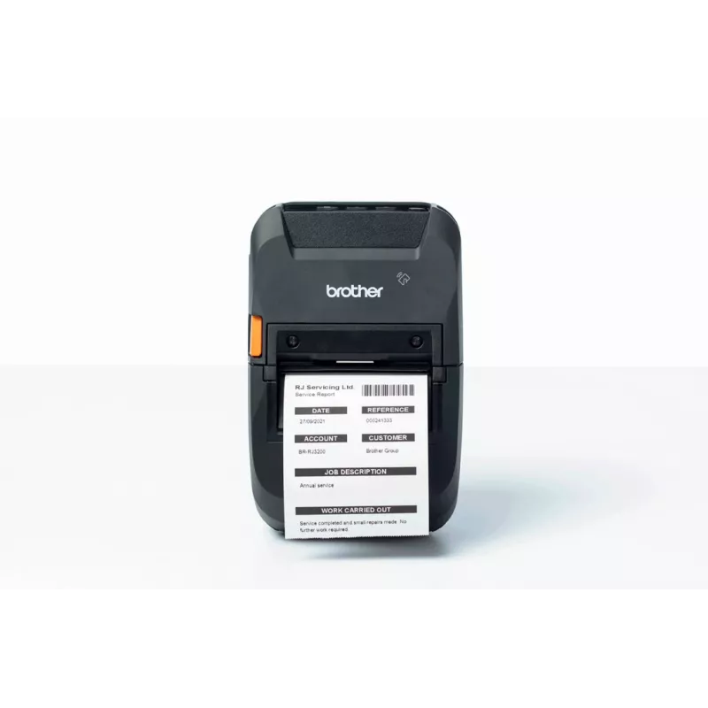 Brother RJ3230BL etiķešu printeris Tiešā termopārnese 203 x 203 DPI 127 mm/s Bezvadu Wi-Fi Bluetooth