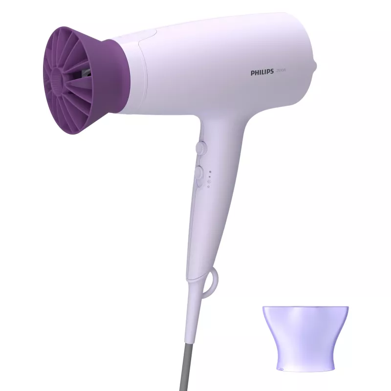 Matu žāvētājs Philips BHD341/10 2100 W, violets, 6 ātrumi, 6 siltuma līmeņi, aukstā gaisa pūtiens, koncentratora uzgalis