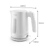Philips 3000 sērijas tējkanna, 1.7 L, 2200 W, balta, plastmasa, pārkaršanas aizsardzība, bezvada
