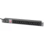 Techly Rack 19 collu PDU 12 VDE izejas ar C20 kontaktdakšu un slēdzi