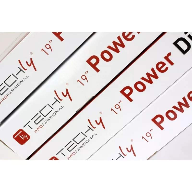 Techly Rack 19 collu PDU 12 VDE izejas ar C20 kontaktdakšu un slēdzi