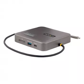StarTech.com USB C dokstacija, divi 4K 60Hz HDMI saderīga ar Macbook Pro (M1/M2/M3/M4) un Windows, USB-A/USB-C 10Gbps centrmezgls, 100W strāvas piegāde, GbE, SD, 22 collu/56 cm kabelis