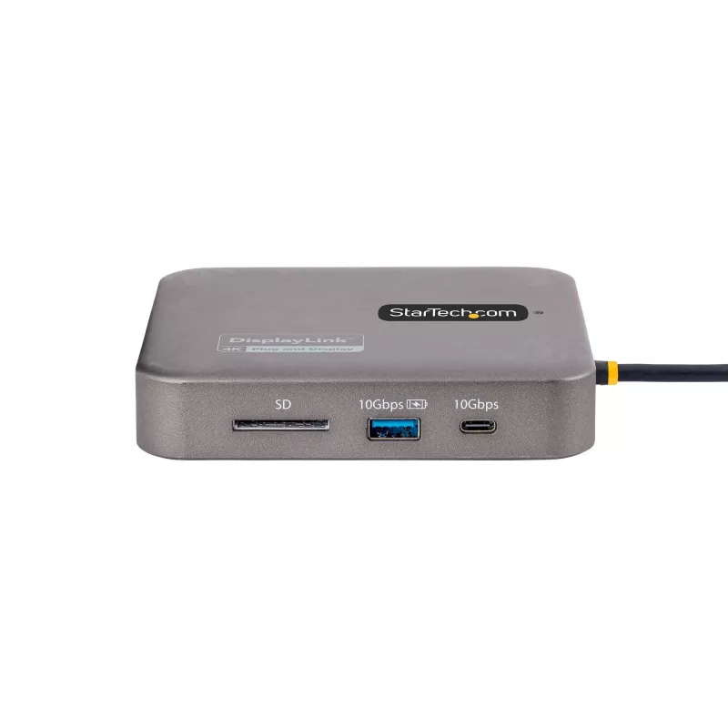 StarTech.com USB C dokstacija, divi 4K 60Hz HDMI saderīga ar Macbook Pro (M1/M2/M3/M4) un Windows, USB-A/USB-C 10Gbps centrmezgls, 100W strāvas piegāde, GbE, SD, 22 collu/56 cm kabelis