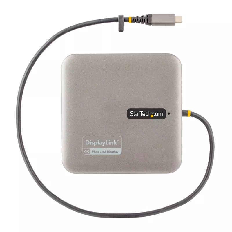 StarTech.com USB C dokstacija, divi 4K 60Hz HDMI saderīga ar Macbook Pro (M1/M2/M3/M4) un Windows, USB-A/USB-C 10Gbps centrmezgls, 100W strāvas piegāde, GbE, SD, 22 collu/56 cm kabelis