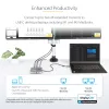 StarTech.com USB C dokstacija, divi 4K 60Hz HDMI saderīga ar Macbook Pro (M1/M2/M3/M4) un Windows, USB-A/USB-C 10Gbps centrmezgls, 100W strāvas piegāde, GbE, SD, 22 collu/56 cm kabelis