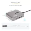 StarTech.com USB C dokstacija, divi 4K 60Hz HDMI saderīga ar Macbook Pro (M1/M2/M3/M4) un Windows, USB-A/USB-C 10Gbps centrmezgls, 100W strāvas piegāde, GbE, SD, 22 collu/56 cm kabelis