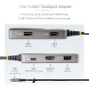StarTech.com USB-C multiportu adapteris - 4K 60Hz HDMI ar HDR - 3 portu USB centrmezgls - 100W Power Delivery caurlaide - sertificēts Works With Chromebook - Windows/macOS/iPadOS/Android™