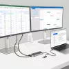 StarTech.com USB-C uz divu HDMI adapteris - USB-C vai A uz 2x HDMI - 4K 60Hz - 100W Power Delivery caurlaide - 1 pēda (30 cm) iebūvēts kabelis - USB uz HDMI vairāku monitoru pārveidotājs klēpjdatoram - TAA