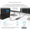StarTech.com USB-C uz divu HDMI adapteris - USB-C vai A uz 2x HDMI - 4K 60Hz - 100W Power Delivery caurlaide - 1 pēda (30 cm) iebūvēts kabelis - USB uz HDMI vairāku monitoru pārveidotājs klēpjdatoram - TAA