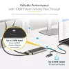StarTech.com USB-C uz divu HDMI adapteris - USB-C vai A uz 2x HDMI - 4K 60Hz - 100W Power Delivery caurlaide - 1 pēda (30 cm) iebūvēts kabelis - USB uz HDMI vairāku monitoru pārveidotājs klēpjdatoram - TAA