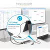 StarTech.com USB-C uz divu HDMI adapteris - USB-C vai A uz 2x HDMI - 4K 60Hz - 100W Power Delivery caurlaide - 1 pēda (30 cm) iebūvēts kabelis - USB uz HDMI vairāku monitoru pārveidotājs klēpjdatoram - TAA