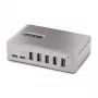 StarTech.com 10 portu USB-C centrmezgls - 8x USB-A/2x USB-C - pašdarbināms ar 65 W barošanas avotu - USB 3.1 10Gbps - galddatora/klēpjdatora USB centrmezgls ar USB-IF sertificētu 3 pēdu bloķēšanas kabeli, USB C centrmezgls