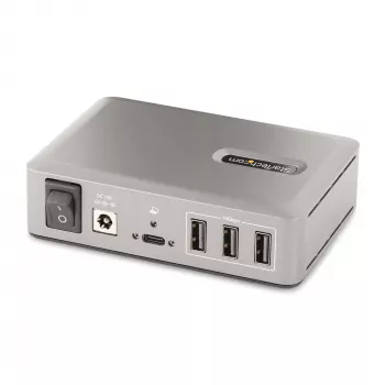 StarTech.com 10 portu USB-C centrmezgls - 8x USB-A/2x USB-C - pašdarbināms ar 65 W barošanas avotu - USB 3.1 10Gbps - galddatora/klēpjdatora USB centrmezgls ar USB-IF sertificētu 3 pēdu bloķēšanas kabeli, USB C centrmezgls