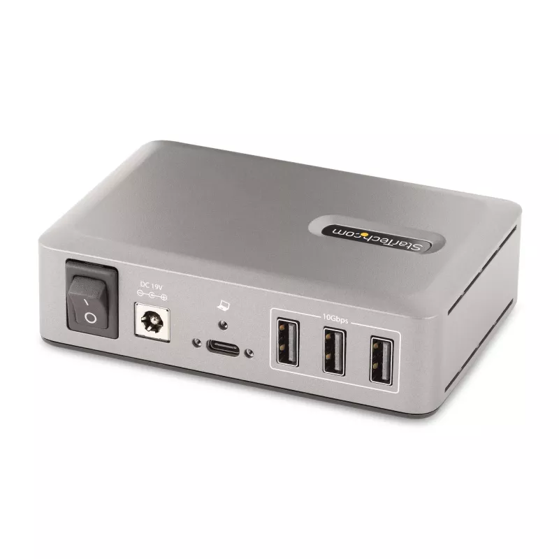 StarTech.com 10 portu USB-C centrmezgls - 8x USB-A/2x USB-C - pašdarbināms ar 65 W barošanas avotu - USB 3.1 10Gbps - galddatora/klēpjdatora USB centrmezgls ar USB-IF sertificētu 3 pēdu bloķēšanas kabeli, USB C centrmezgls