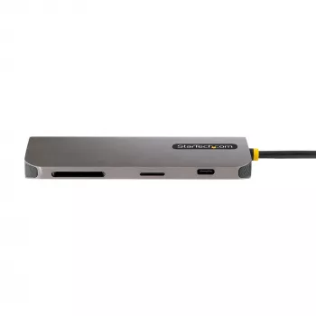 StarTech.com USB C daudzportu adapteris 4K 60Hz HDMI Video, 3 Pt 5Gbps USB-A centrmezgls, 100W USB Power Delivery caurlaide/GbE/SD/MicroSD, 12 collu/30cm kabelis, ceļojumu klēpjdatora dokstacija