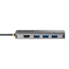 StarTech.com USB C daudzportu adapteris 4K 60Hz HDMI Video, 3 Pt 5Gbps USB-A centrmezgls, 100W USB Power Delivery caurlaide/GbE/SD/MicroSD, 12 collu/30cm kabelis, ceļojumu klēpjdatora dokstacija