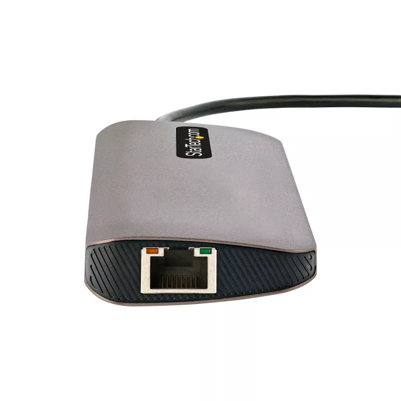StarTech.com USB C daudzportu adapteris 4K 60Hz HDMI Video, 3 Pt 5Gbps USB-A centrmezgls, 100W USB Power Delivery caurlaide/GbE/SD/MicroSD, 12 collu/30cm kabelis, ceļojumu klēpjdatora dokstacija
