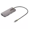 StarTech.com USB C daudzportu adapteris 4K 60Hz HDMI Video, 3 Pt 5Gbps USB-A centrmezgls, 100W USB Power Delivery caurlaide/GbE/SD/MicroSD, 12 collu/30cm kabelis, ceļojumu klēpjdatora dokstacija