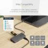 StarTech.com USB C daudzportu adapteris 4K 60Hz HDMI Video, 3 Pt 5Gbps USB-A centrmezgls, 100W USB Power Delivery caurlaide/GbE/SD/MicroSD, 12 collu/30cm kabelis, ceļojumu klēpjdatora dokstacija