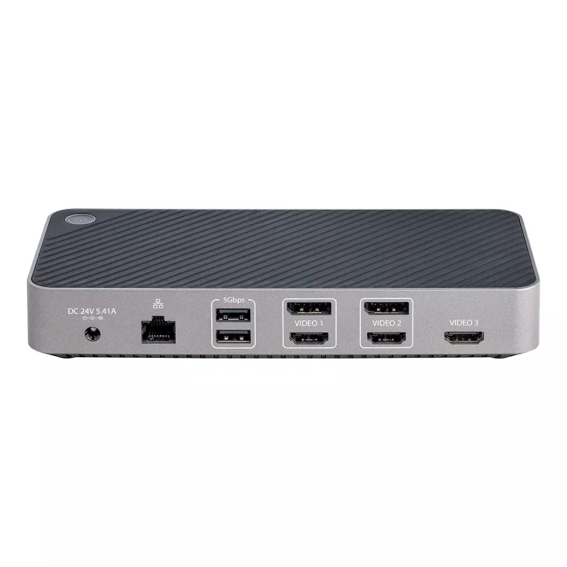 StarTech.com USB-C trīs monitoru dokstacija - HDMI/DP trīskāršs 4k USB-C doks - 5x USB centrmezgls - GbE - 100W PD - Universāla vairāku monitoru dokstacija - saderīga ar Thunderbolt 3/4