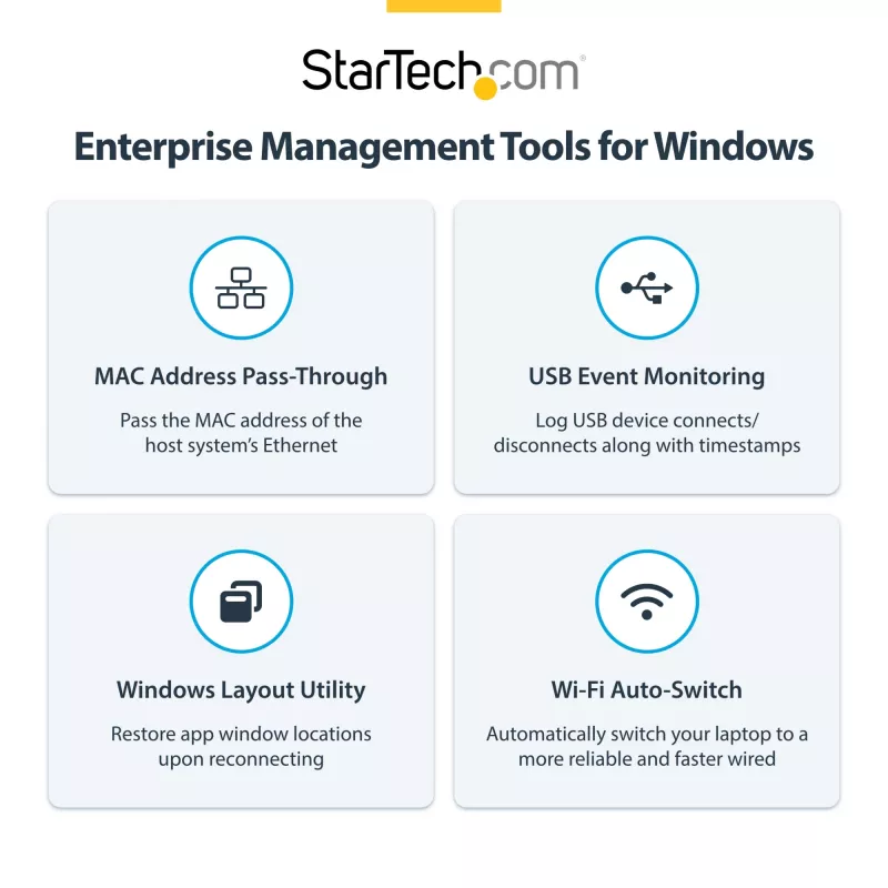 StarTech.com USB-C trīs monitoru dokstacija - HDMI/DP trīskāršs 4k USB-C doks - 5x USB centrmezgls - GbE - 100W PD - Universāla vairāku monitoru dokstacija - saderīga ar Thunderbolt 3/4