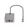 StarTech.com USB-C trīskāršu monitoru vairākportu adapteris, dubultā 4K 60Hz + 4K 30Hz HDMI un DisplayPort, 3 portu USB 10Gbps centrmezgls, 100W PD caurlaide, GbE, ceļojumu dokstacija, Windows un ChromeOS