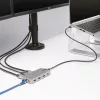 StarTech.com USB-C trīskāršu monitoru vairākportu adapteris, dubultā 4K 60Hz + 4K 30Hz HDMI un DisplayPort, 3 portu USB 10Gbps centrmezgls, 100W PD caurlaide, GbE, ceļojumu dokstacija, Windows un ChromeOS