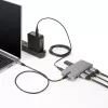 StarTech.com USB-C trīskāršu monitoru vairākportu adapteris, dubultā 4K 60Hz + 4K 30Hz HDMI un DisplayPort, 3 portu USB 10Gbps centrmezgls, 100W PD caurlaide, GbE, ceļojumu dokstacija, Windows un ChromeOS