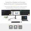 StarTech.com USB-C trīskāršu monitoru vairākportu adapteris, dubultā 4K 60Hz + 4K 30Hz HDMI un DisplayPort, 3 portu USB 10Gbps centrmezgls, 100W PD caurlaide, GbE, ceļojumu dokstacija, Windows un ChromeOS