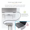 StarTech.com USB-C trīskāršu monitoru vairākportu adapteris, dubultā 4K 60Hz + 4K 30Hz HDMI un DisplayPort, 3 portu USB 10Gbps centrmezgls, 100W PD caurlaide, GbE, ceļojumu dokstacija, Windows un ChromeOS