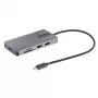 StarTech.com USB C vairāku pieslēgvietu adapteris, divi HDMI video izejas, 4K 60Hz, 2-portu 5Gbps USB-A centrmezgls, 100W Power Delivery caurlaide / GbE / SD / MicroSD, 12 collu / 30 cm kabelis, ceļojumu dokstacija, klēpjdatora pieslēgstacija