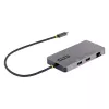 StarTech.com USB C vairāku pieslēgvietu adapteris, divi HDMI video izejas, 4K 60Hz, 2-portu 5Gbps USB-A centrmezgls, 100W Power Delivery caurlaide / GbE / SD / MicroSD, 12 collu / 30 cm kabelis, ceļojumu dokstacija, klēpjdatora pieslēgstacija