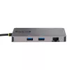 StarTech.com USB C vairāku pieslēgvietu adapteris, divi HDMI video izejas, 4K 60Hz, 2-portu 5Gbps USB-A centrmezgls, 100W Power Delivery caurlaide / GbE / SD / MicroSD, 12 collu / 30 cm kabelis, ceļojumu dokstacija, klēpjdatora pieslēgstacija