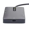 StarTech.com USB C vairāku pieslēgvietu adapteris, divi HDMI video izejas, 4K 60Hz, 2-portu 5Gbps USB-A centrmezgls, 100W Power Delivery caurlaide / GbE / SD / MicroSD, 12 collu / 30 cm kabelis, ceļojumu dokstacija, klēpjdatora pieslēgstacija