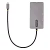 StarTech.com USB C vairāku pieslēgvietu adapteris, divi HDMI video izejas, 4K 60Hz, 2-portu 5Gbps USB-A centrmezgls, 100W Power Delivery caurlaide / GbE / SD / MicroSD, 12 collu / 30 cm kabelis, ceļojumu dokstacija, klēpjdatora pieslēgstacija
