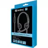 Sandberg USB Office Headset Pro Stereo, vadu, birojs/zvanu centrs, 20–20000 Hz, 115 g, austiņas, melnas