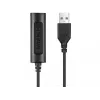 Sandberg 2in1 Office Headset Jack+USB, vadu, birojs/zvanu centrs, 20 - 20000 Hz, 110 g, austiņas, melnas