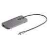 StarTech.com USB-C daudzportu adapteris, 4K 60Hz HDMI video, 3 portu 5Gbps USB centrmezgls, 100W jaudas padeves caurlaide, GbE, 12 collu/30 cm kabelis, mini ceļojuma dokstacija, klēpjdatora dokstacija