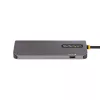 StarTech.com USB-C daudzportu adapteris, 4K 60Hz HDMI video, 3 portu 5Gbps USB centrmezgls, 100W jaudas padeves caurlaide, GbE, 12 collu/30 cm kabelis, mini ceļojuma dokstacija, klēpjdatora dokstacija