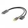 StarTech.com 1 pēda (30cm) HDMI–DisplayPort adaptera kabelis, aktīvs 4K 60Hz HDMI 2.0–DP 1.2 pārveidotājs, HDR, USB kopnes barošana, HDMI avots DisplayPort monitoram, klēpjdatoriem/PC