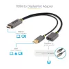 StarTech.com 1 pēda (30cm) HDMI–DisplayPort adaptera kabelis, aktīvs 4K 60Hz HDMI 2.0–DP 1.2 pārveidotājs, HDR, USB kopnes barošana, HDMI avots DisplayPort monitoram, klēpjdatoriem/PC