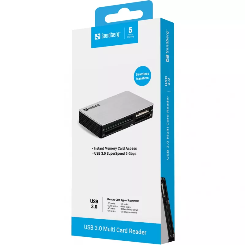 Sandberg USB 3.0 vairāku karšu lasītājs