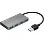 Sandberg USB 3.0 Pocket Hub 4 porti, USB 3.2 Gen 1 (3.1 Gen 1) Type-A, USB 3.2 Gen 1 (3.1 Gen 1) Type-A, 5000 Mbit/s, Balta, Alumīnijs, RoHS