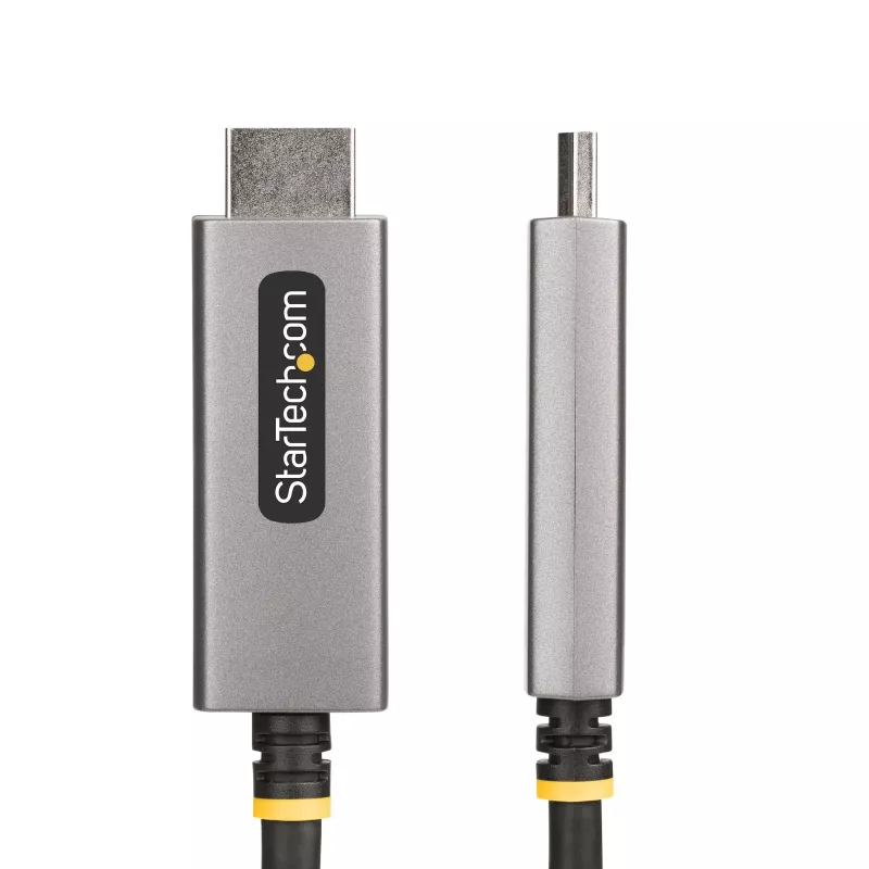 StarTech.com 2 m DisplayPort–HDMI adaptera kabelis, 8K 60 Hz, 4K 144 Hz, HDR10, DP 1.4 uz HDMI 2.1 aktīvais video pārveidotājs, DisplayPort darbvirsmas savienošanai ar HDMI monitoru, vīr.–vīr. – DisplayPort uz HDMI vads