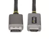 StarTech.com 2 m DisplayPort–HDMI adaptera kabelis, 8K 60 Hz, 4K 144 Hz, HDR10, DP 1.4 uz HDMI 2.1 aktīvais video pārveidotājs, DisplayPort darbvirsmas savienošanai ar HDMI monitoru, vīr.–vīr. – DisplayPort uz HDMI vads