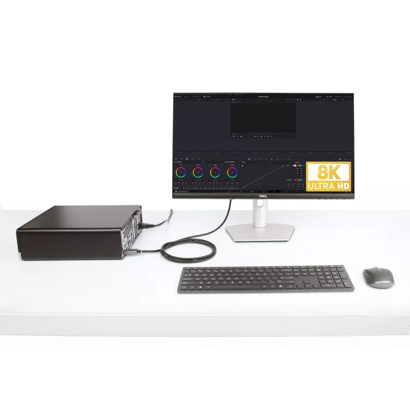 StarTech.com 2 m DisplayPort–HDMI adaptera kabelis, 8K 60 Hz, 4K 144 Hz, HDR10, DP 1.4 uz HDMI 2.1 aktīvais video pārveidotājs, DisplayPort darbvirsmas savienošanai ar HDMI monitoru, vīr.–vīr. – DisplayPort uz HDMI vads