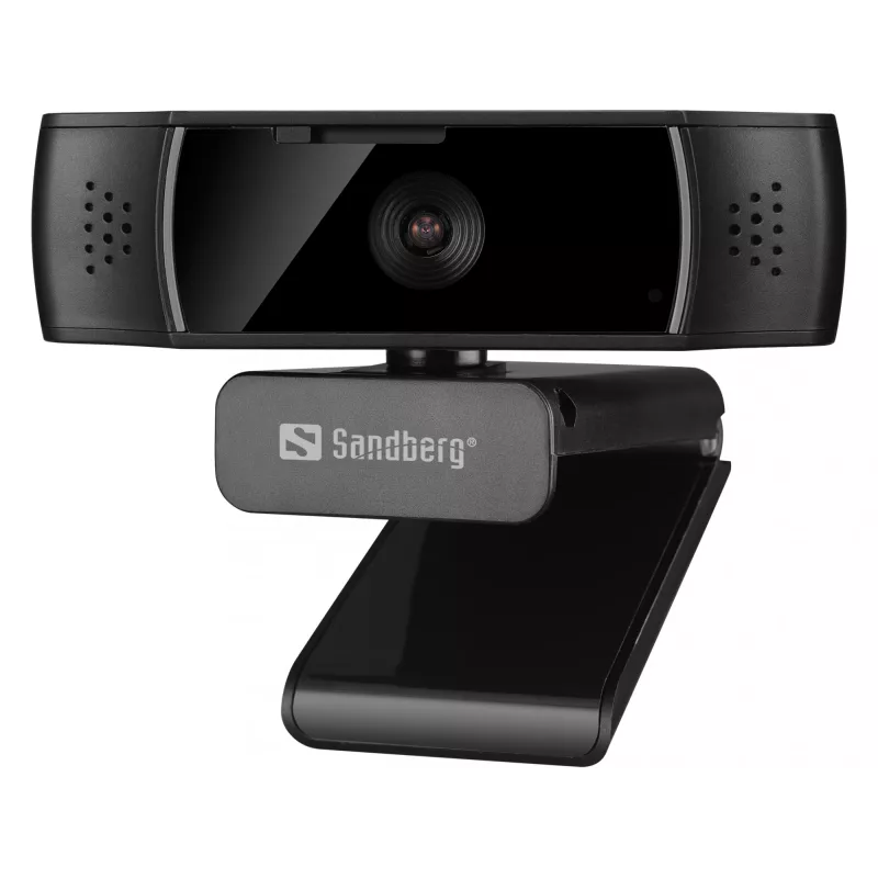 Sandberg USB Webcam Autofocus DualMic, 2.07 MP, 1920 x 1080 pikseļi, Full HD, 30 kadri/s, 70°, 70°