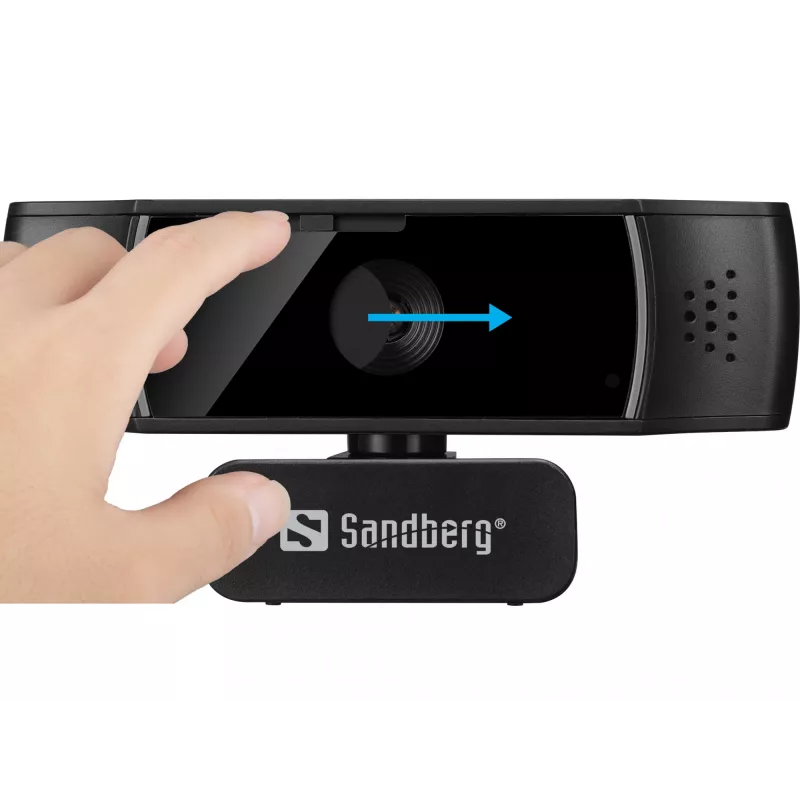 Sandberg USB Webcam Autofocus DualMic, 2.07 MP, 1920 x 1080 pikseļi, Full HD, 30 kadri/s, 70°, 70°