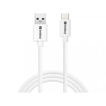 Sandberg USB-C 3.1 USB-A 3.0 1M, 1 m, USB A, USB C, USB 3.2 Gen 1 (3.1 Gen 1), vīrieša/vīrieša, balts